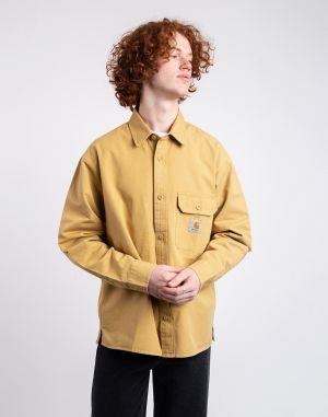 Carhartt WIP Reno Shirt Jac Bourbon garment dyed