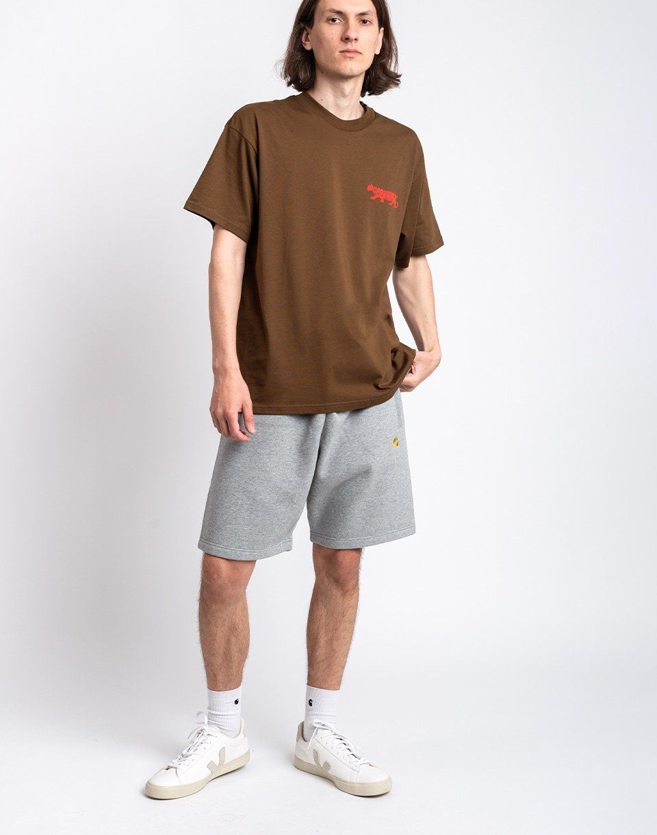 Carhartt WIP Chase Sweat Short Grey Heather/Gold