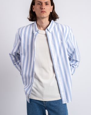 Carhartt WIP L/S Dillion Shirt Dillion Stripe, Bleach/White