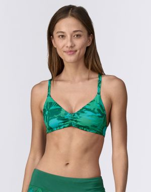 Patagonia W's Reversible Seaglass Bay Top Cliffs and Waves: Conifer Green