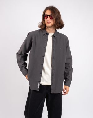 Carhartt WIP L/S Bolton Shirt Graphite garment dyed