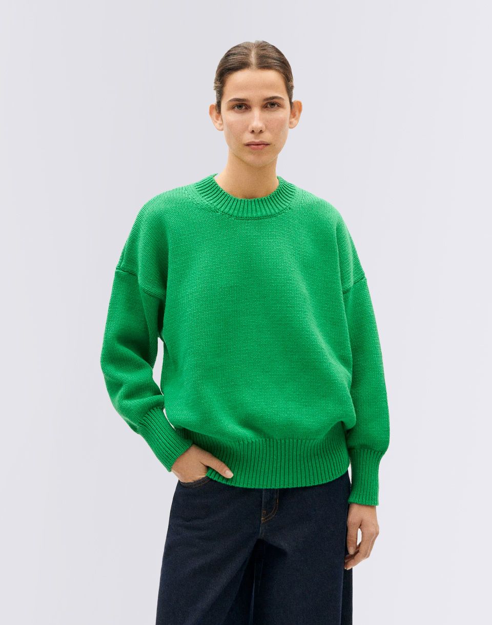 Thinking MU Green Petra Knitted Sweater GREEN