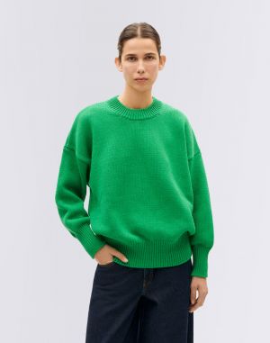 Thinking MU Green Petra Knitted Sweater GREEN