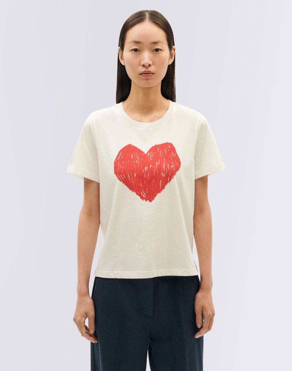 Thinking MU Heart Ida T-Shirt WHITE