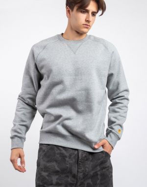 Carhartt WIP Chase Sweat Grey Heather / Gold