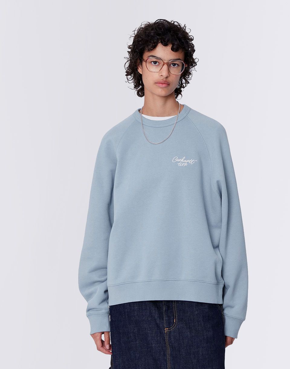 Carhartt WIP W' Signature Sweat Dusty Ice / White