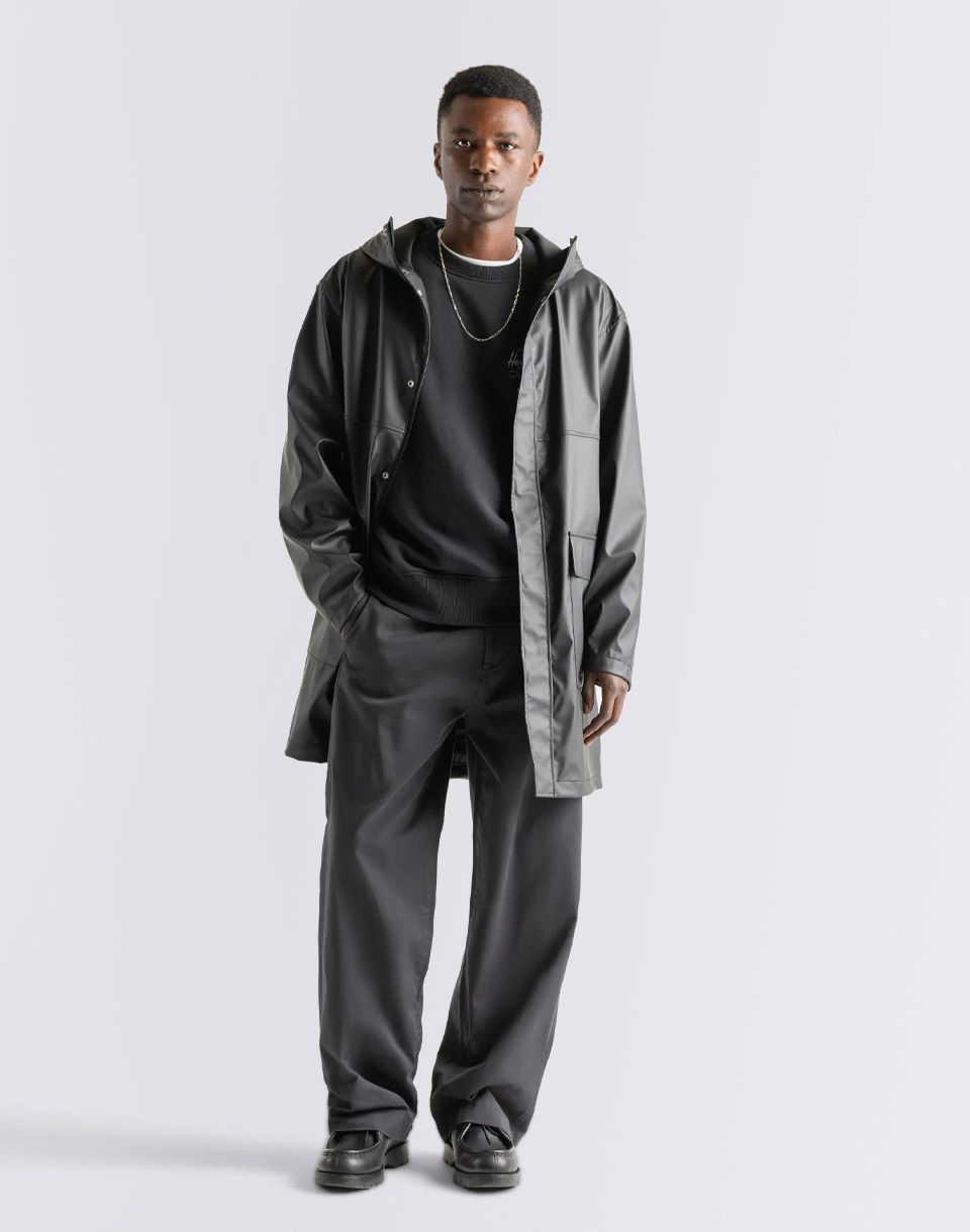 Herschel Supply Long Classic Rain Jacket Men's Black