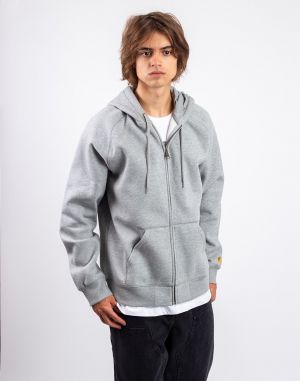 Carhartt WIP Hooded Chase Jacket Grey Heather / Gold