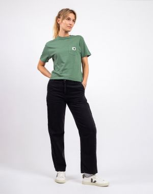 Carhartt WIP W' Pierce Pant Straight Black stone washed