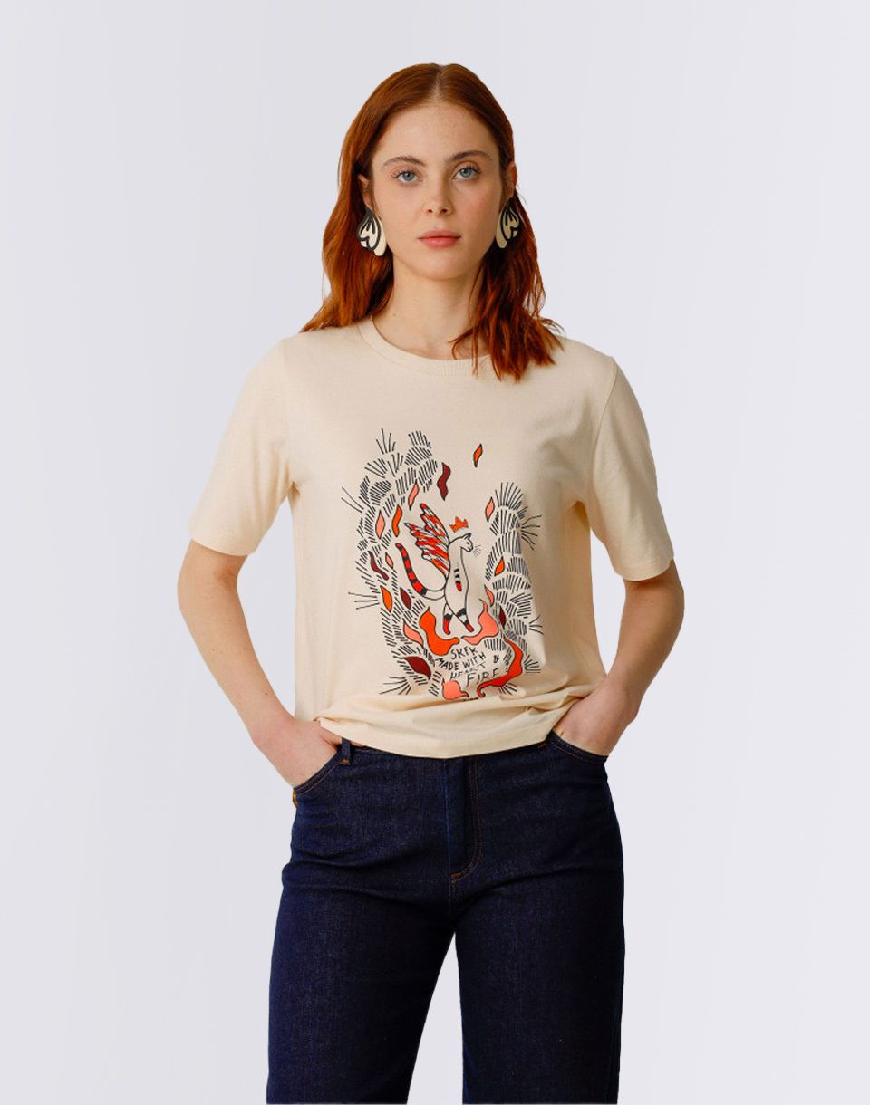 SKFK Lierni GOTS T-Shirt LUCKY CAT