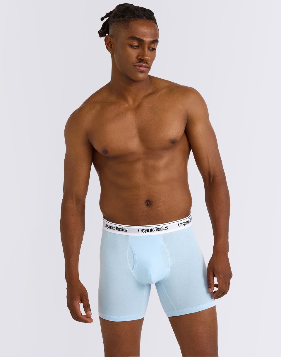 Organic Basics Easy Boxer Briefs 3-Pack Light Blue / White / Soft Pink