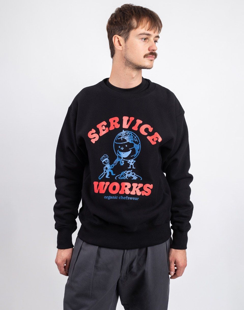 Service Works Organic Chefswear Crewneck BLACK