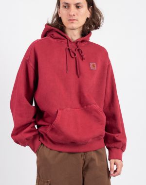 Carhartt WIP Hooded Vista Sweat Scarlet garment dyed