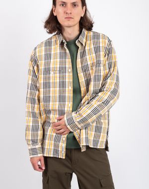 Carhartt WIP L/S Mandlik Shirt Mandlik Check, Natural