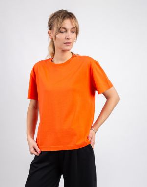 Organic Basics True Heavy Boxy Tee Tangerine
