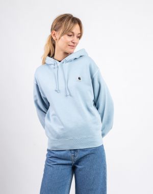Carhartt WIP W' Hooded Nelson Sweat Dusty Ice garment dyed