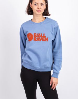 Fjällräven Fjällräven Logo Sweater W 543-243 Dawn Blue-Terracotta Brown