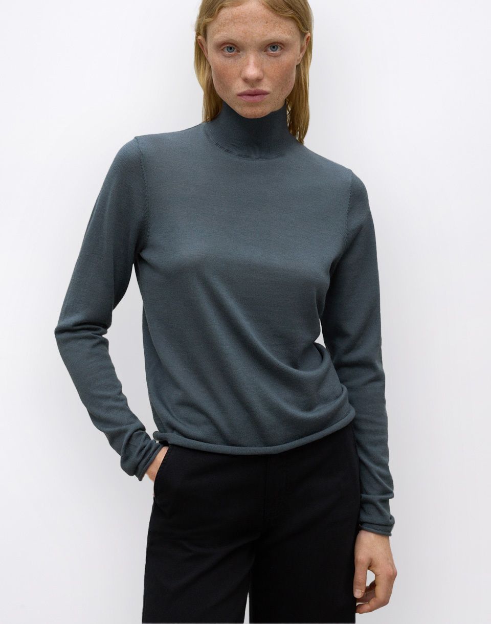 ECOALF Faya Collar Jumper GREEN SHADOW