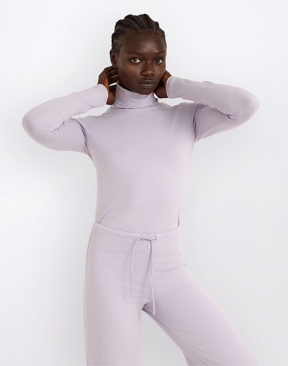 Organic Basics Everyday Turtleneck Soft Lilac