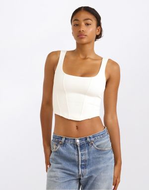 Organic Basics Flex Corset Top Off White
