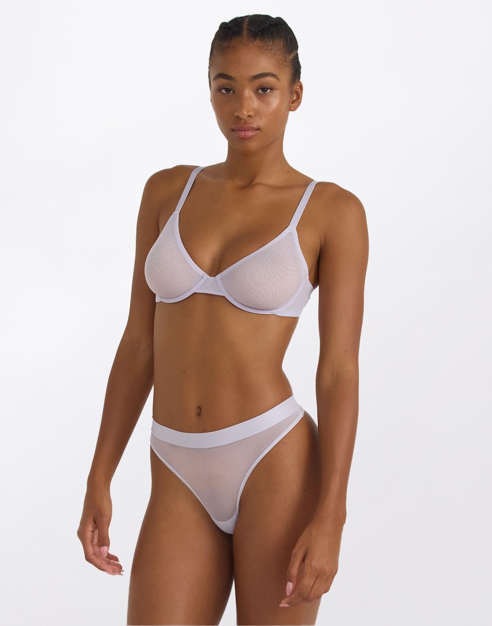 Organic Basics Mesh Thong Soft Lilac