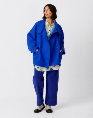 SKFK Uria Coat INDIGO BLUE