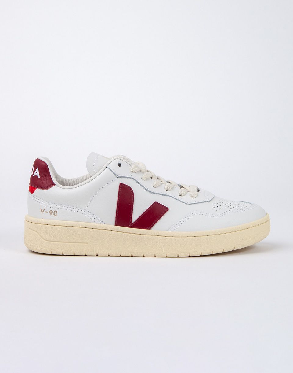 Veja V-90 O.T. Leather EXTRA-WHITE_MARSALA