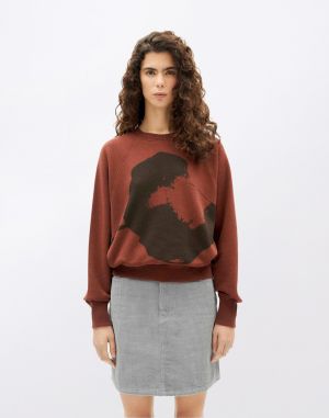 Thinking MU Grafito Flower Bonnie Sweatshirt GREY