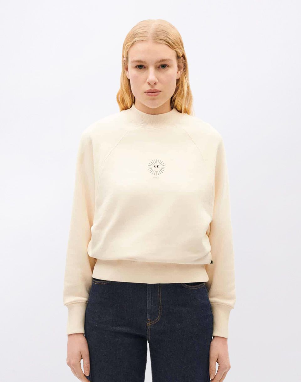 Thinking MU Soleil White Fantine Sweatshirt WHITE