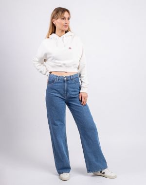 Dickies Oakport Cropped Hoodie ECRU