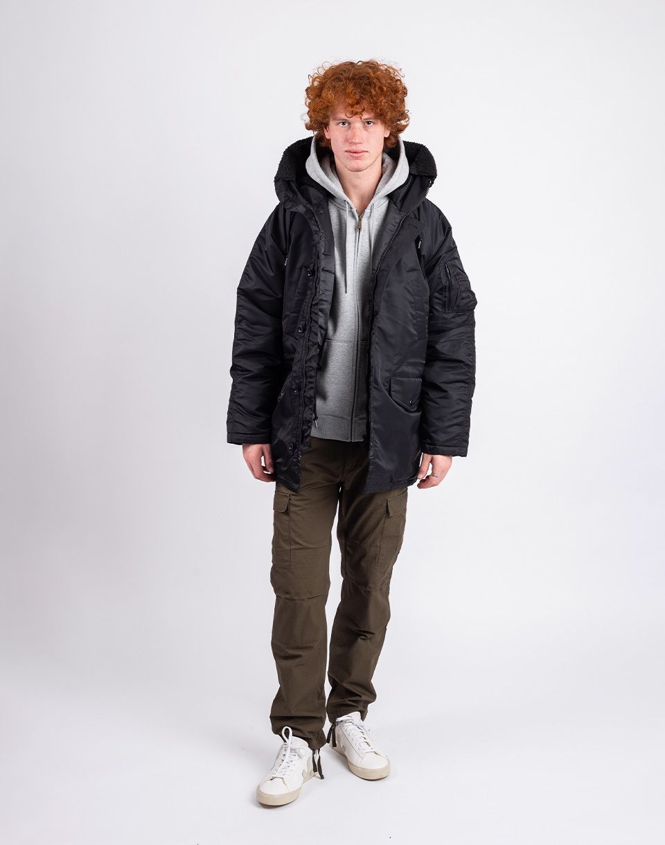 Carhartt WIP Hooded Olten Parka Black