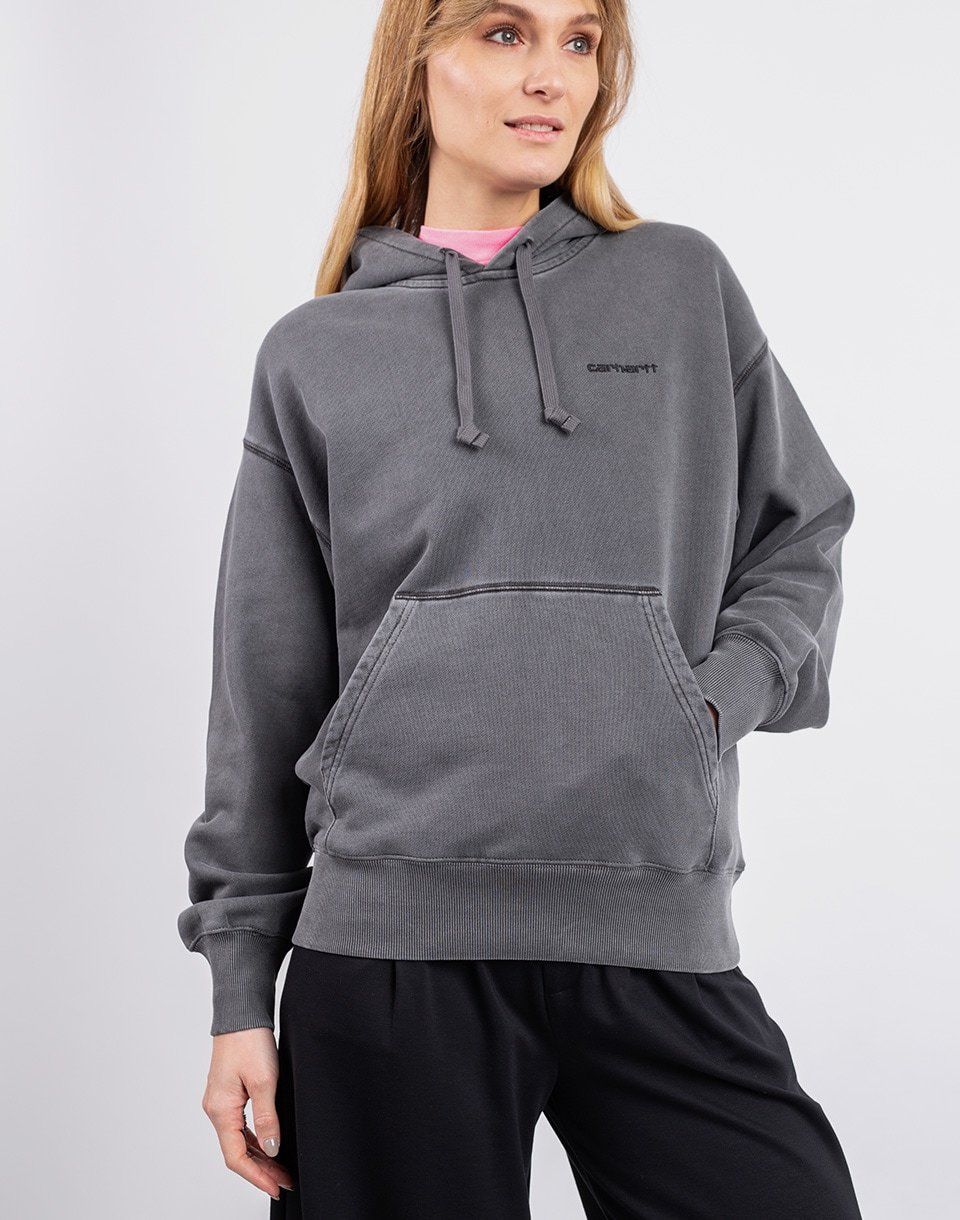 Carhartt WIP W' Hooded Lumo Sweat Black garment dyed