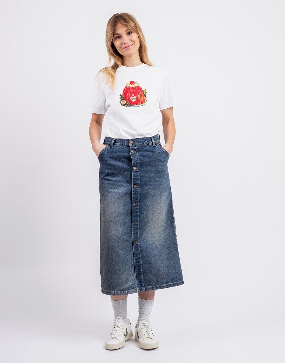 Carhartt WIP W' Marvin Skirt Blue worn used wash