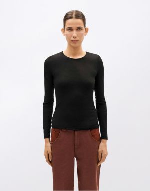 Thinking MU Black Brisa Cachemire Top BLACK
