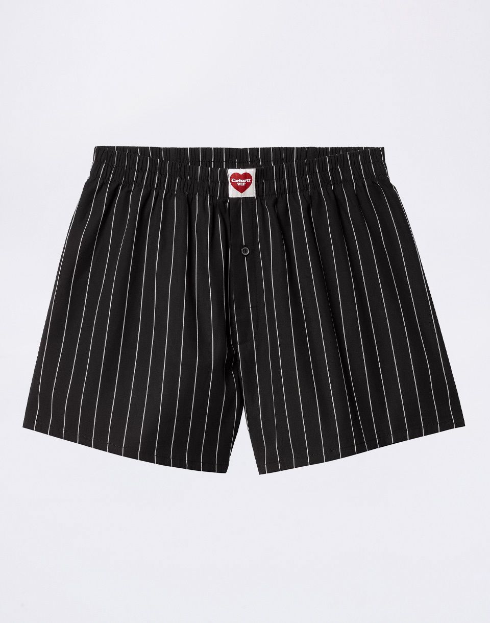 Carhartt WIP Cotton Boxer Seaton Stripe, Black/Wax