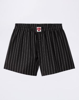 Carhartt WIP Cotton Boxer Seaton Stripe, Black/Wax