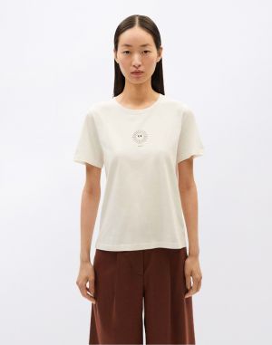 Thinking MU Soleil White Ida T-Shirt WHITE