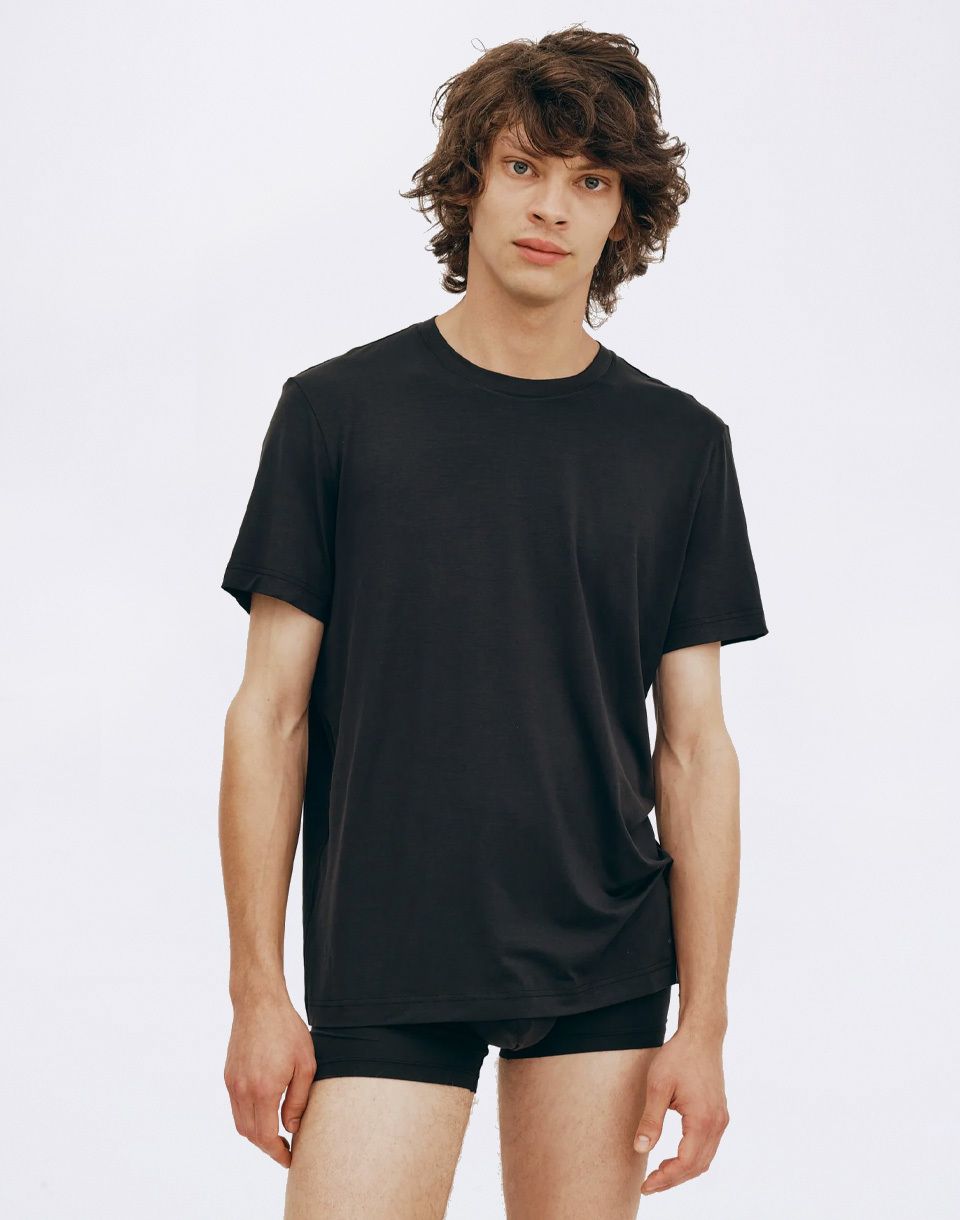 Organic Basics True Crewneck Tee 3-Pack Black / Black / Black