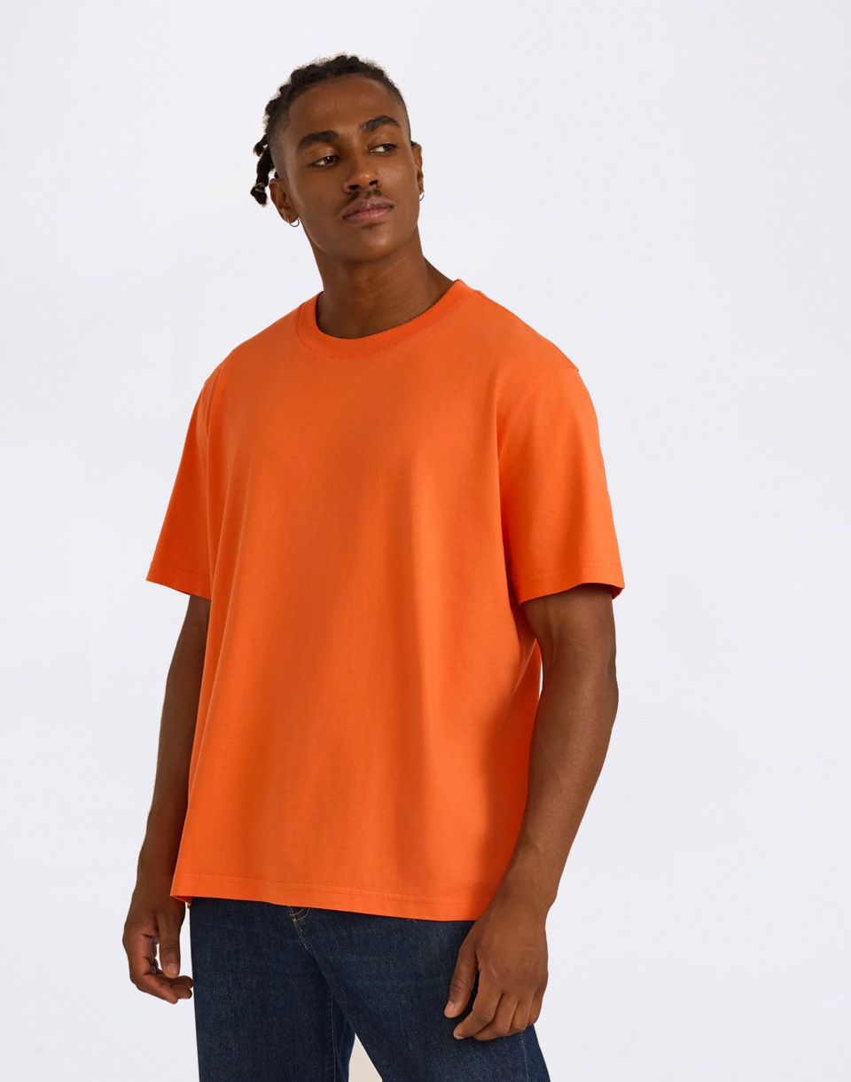 Organic Basics True Heavy Boxy Fit Tee Tangerine