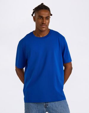 Organic Basics True Heavy Boxy Fit Tee Vibrant Blue