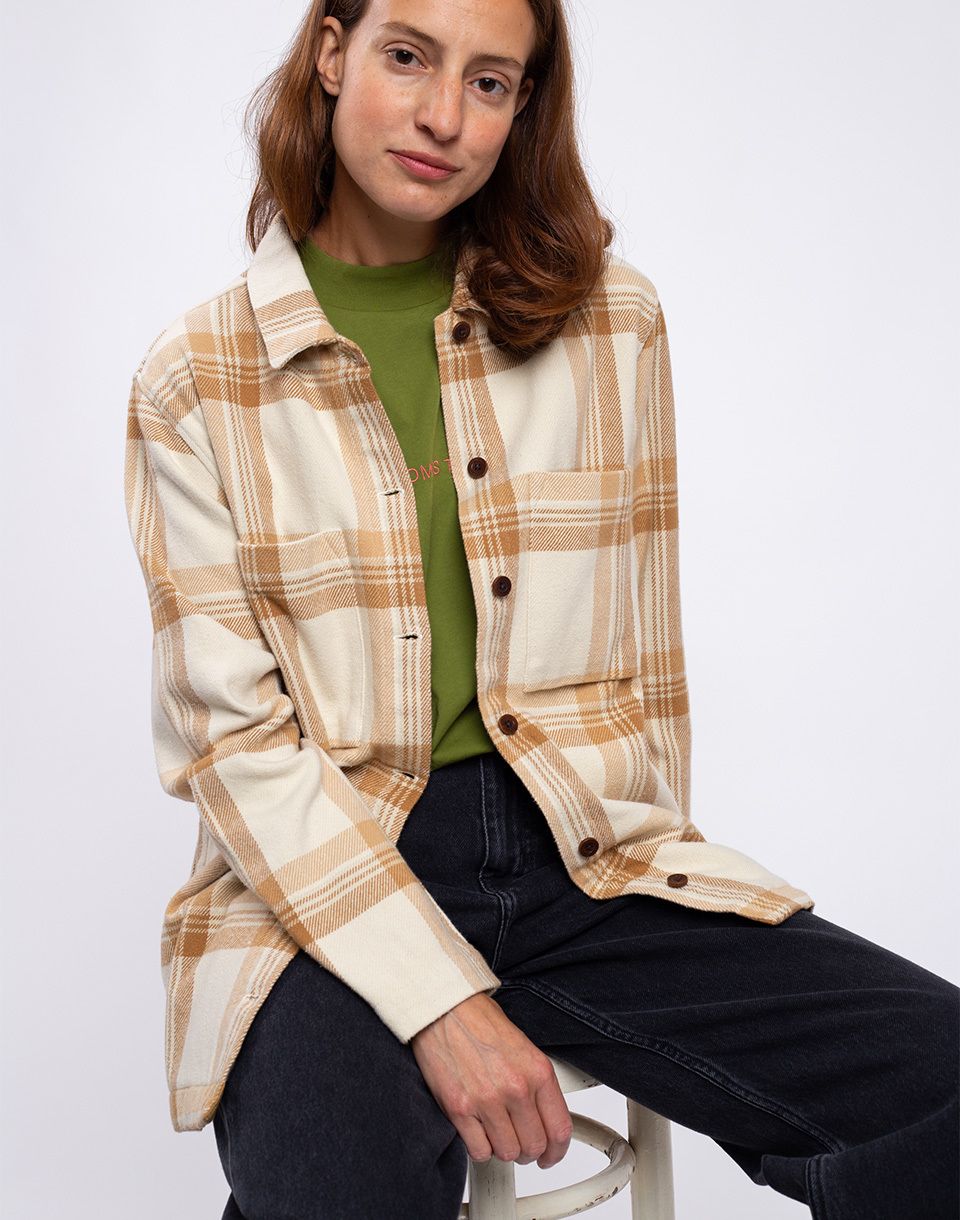 Fjällräven Flanelová košeľa Singi W 113-196 Chalk White-Dune Beige