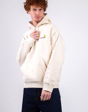 Carhartt WIP Hooded American Script Sweat Natural