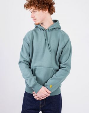 Carhartt WIP Hooded Chase Sweat Silver Pine/Gold