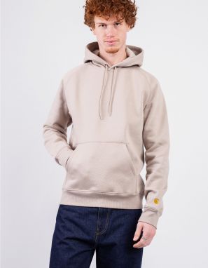 Carhartt WIP Hooded Chase Sweat Dusky Beige/Gold