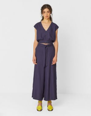 SKFK Dona Trouser Navy Violet