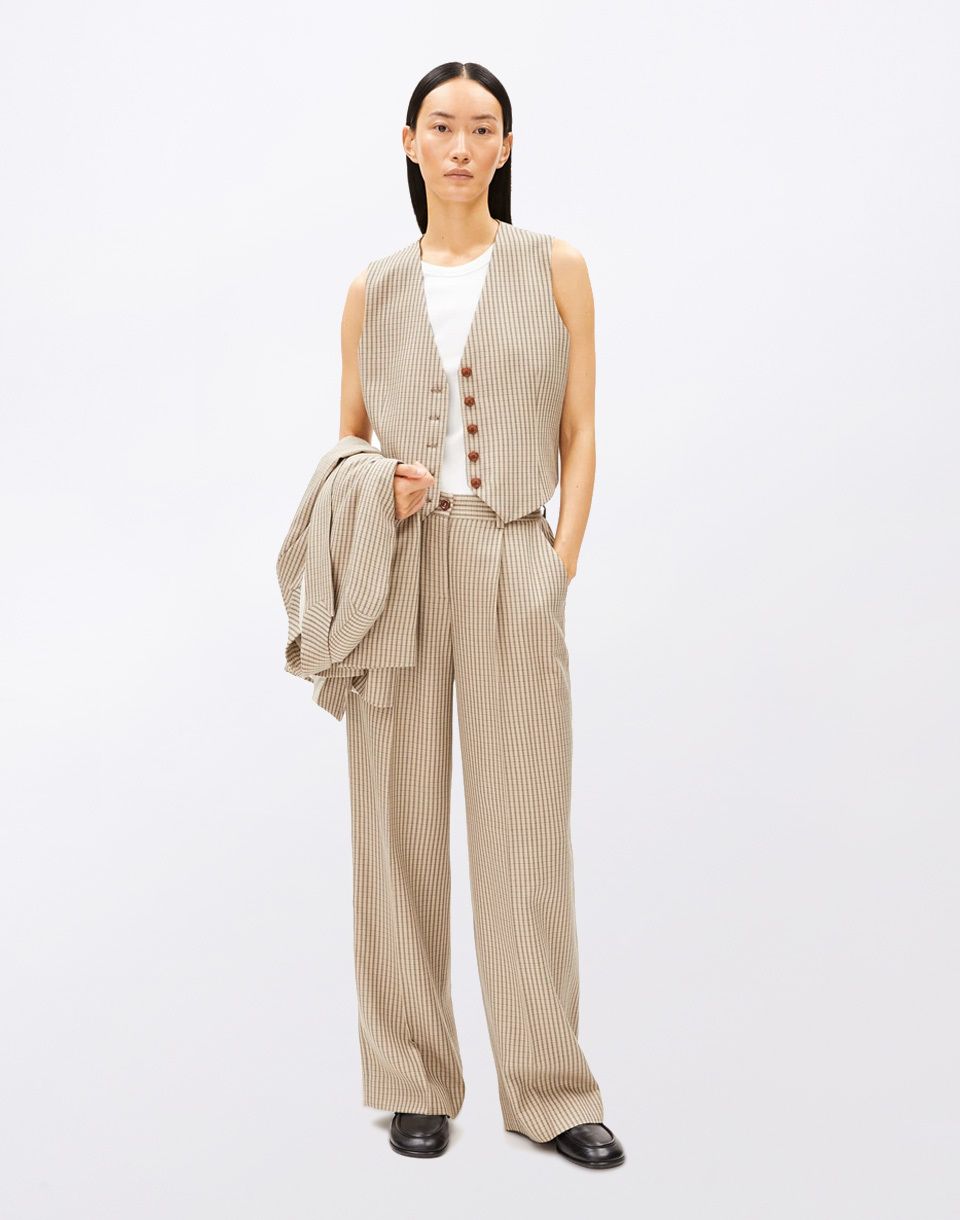 Armedangels Numaali Check 2248 sand stone