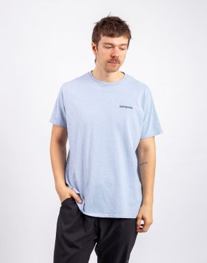 Patagonia Fitz Roy Icon Responsibili-Tee Fleck Blue