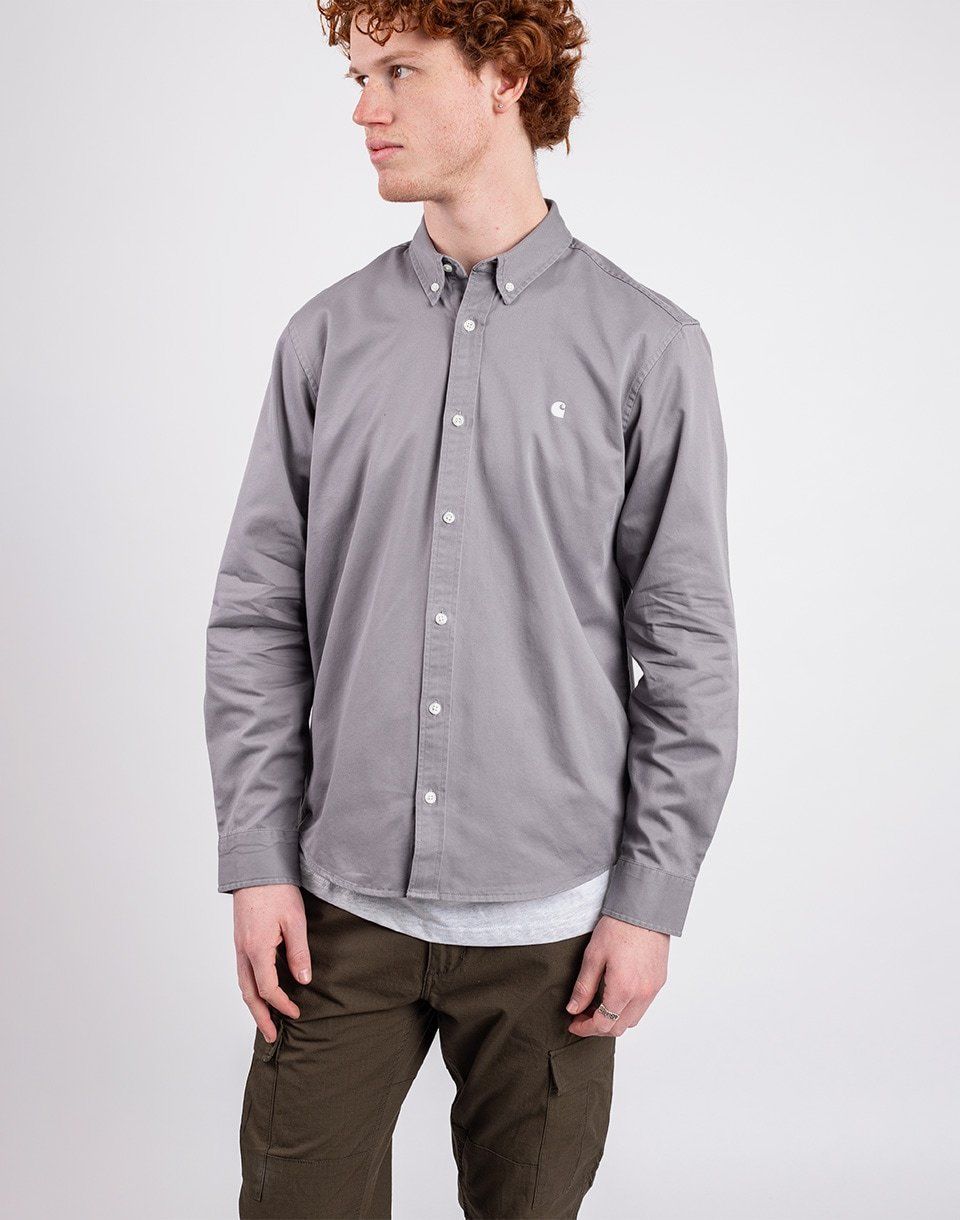 Carhartt WIP L/S Madison Shirt Yosemite/White