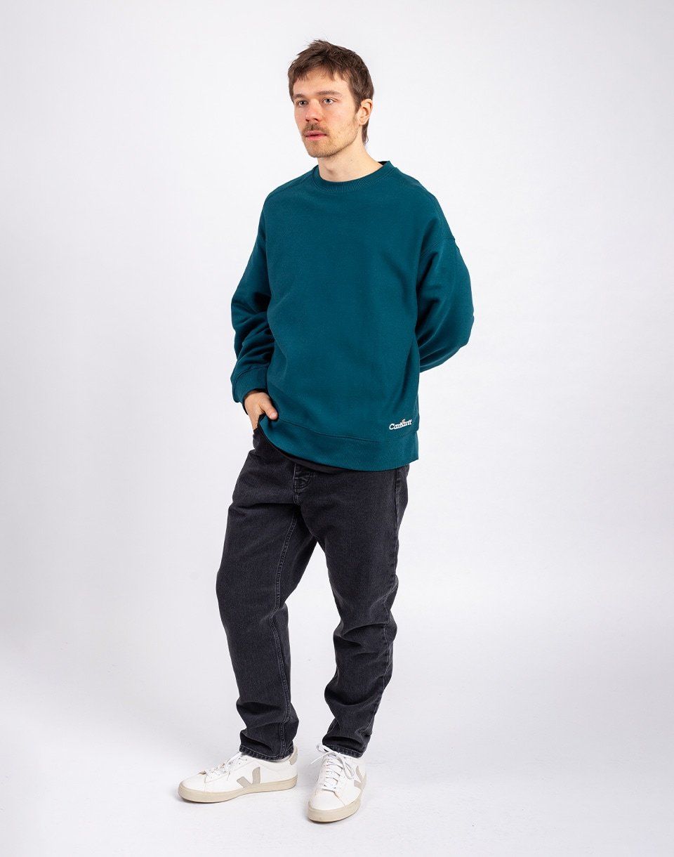 Carhartt WIP Label Script Sweat Malachite