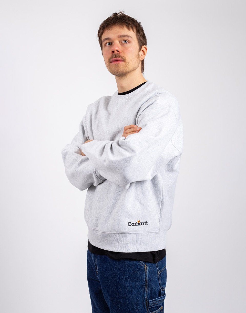 Carhartt WIP Label Script Sweat Ash Heather